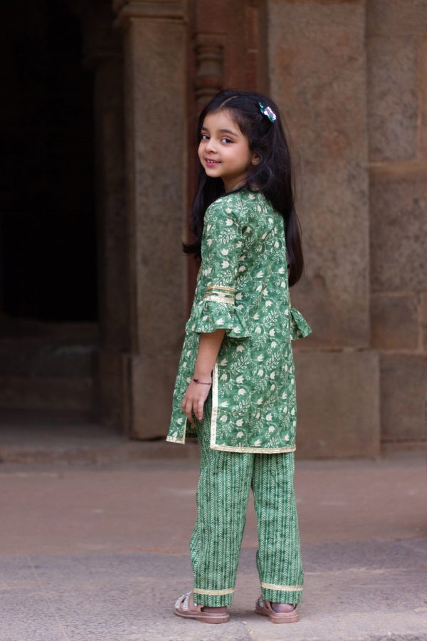 Amba - green suit for little girls Online Sale