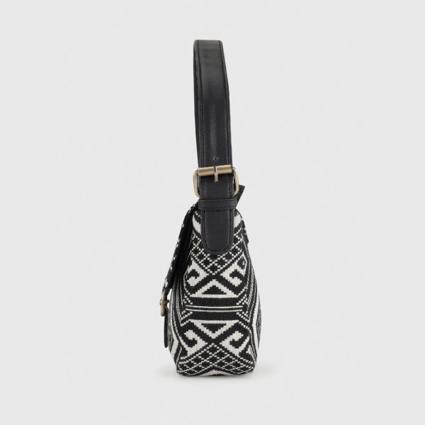 CHAVVI AZTEC BLACK BAGUETTE BAG Discount